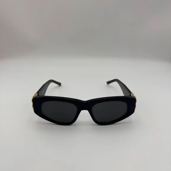 Balenciaga Unisex Black Sunglasses with Gold Detailing display picture 1